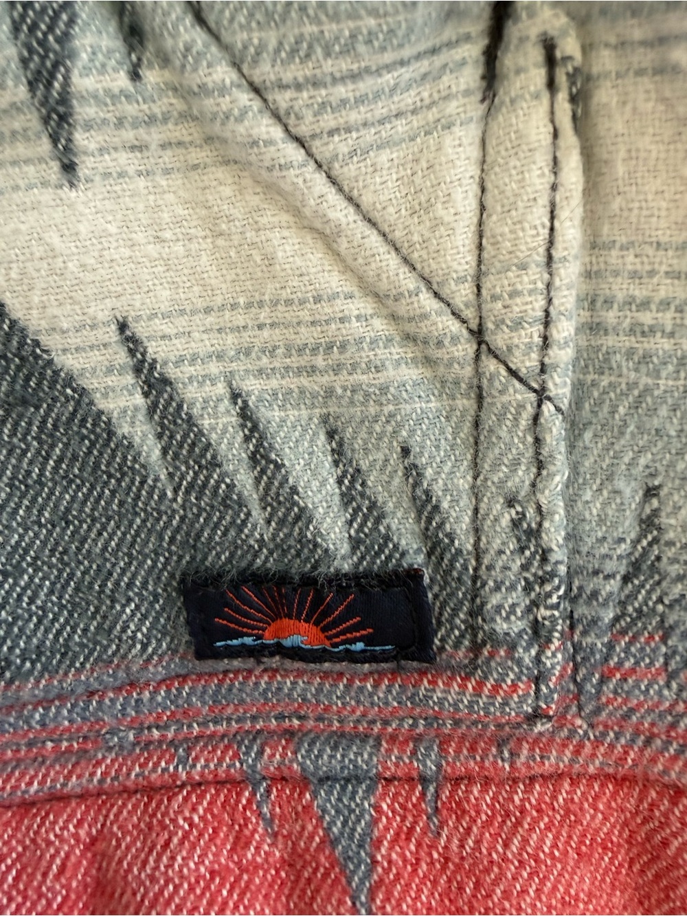 Faherty Blanket Baja Hoodie, in Colorado Jewel - Picture 8 of 9
